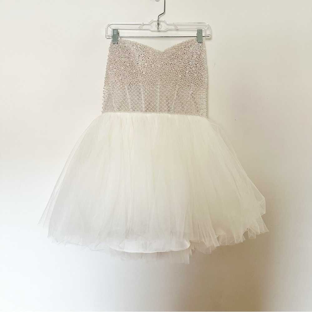 BHLDN Wtoo by Watters Maeve Strapless Embellished Corset Mini Dress - Picture 8 of 16
